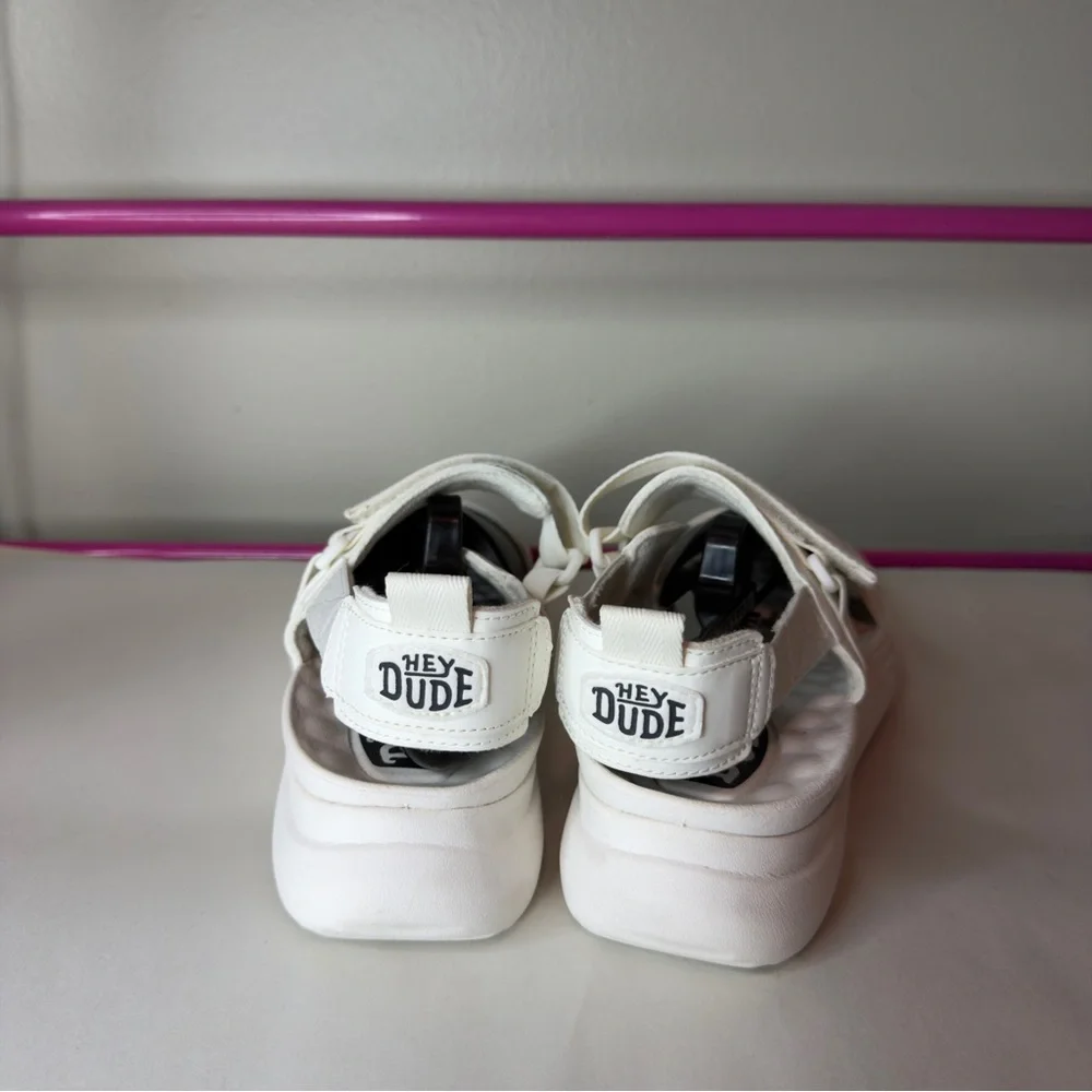 Hey Dude White Collins Mono Sport Sandals Sz 7 Womens - Picture 4 of 7